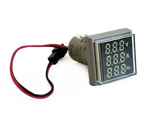 3'lü Volt Amper Hertz Ölçüm Voltmetre AC60-500V 0-100A 20-75Hz