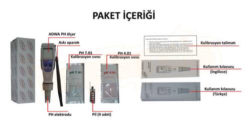 ADWA AD12 Ph Ölçer Ph Metre Sıvı Süt Akvaryum