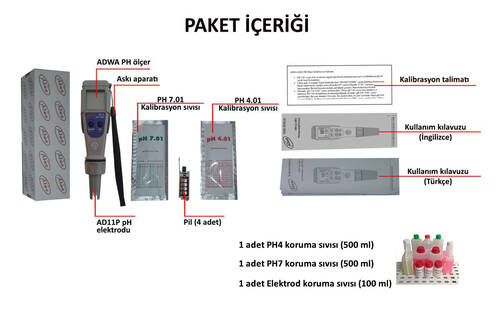 ADWA AD12 Ph Ölçer Ph Metre Sıvı Süt Akvaryum