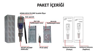 ADWA AD14 PH ORP Sıcaklık Ölçer Taşınabilir - Thumbnail