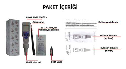 ADWA AD31 Tds Ppm EC Metre İletkenlik Ölçer