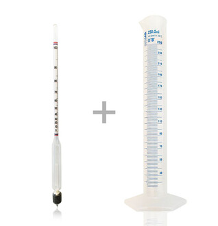 AEK-Tech - AEK-Tech 0-100 Ethyl Alcohol Hydrometer and Measure Set