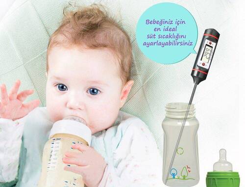 AEK-Tech 0-100 Uzun Form Alkolmetre, 250ml Mezür ve WT-1 Dijital Termometre Seti