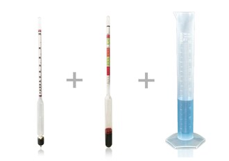 AEK-Tech - AEK-Tech Ethyl Alcohol Hydrometer and 250ml Measure Set