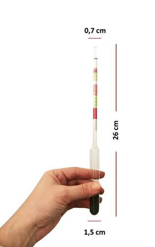 AEK-Tech Alkolmetre Hidrometre ve 250ml Mezür Seti