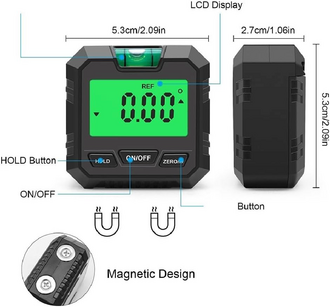 AEK-Tech Dijital Eğim Ölçer Açı Ölçer Mıknatıslı - Thumbnail