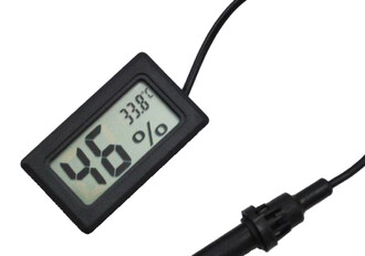 AEK-Tech - AEK-Tech Digital Mini Probe Thermometer Hygrometer Incubator Terrarium Black