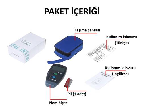 AEK-Tech MD4G 4 Çivili Ahşap Kereste Nem Ölçer