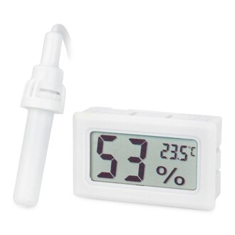 AEK-Tech - AEK-Tech Digital Mini Probe Thermometer Hygrometer Incubator Terrarium White