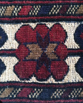 Afgan Berceste Sumak Kilim Üzerine Kabartma El Dokuması Yün Halı 128x188 - Thumbnail