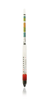 Alla - Alla 0.990-0.1160 Wine Beer Brewing Hydrometer 0.38% Brix with Thermometer