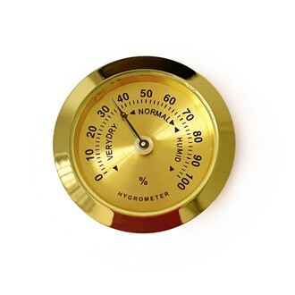 AEK-Tech - Analog Hygrometer for Humidor Gold 37mm