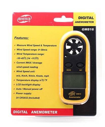 BENETECH GM816 Anemometre Termometreli Hava Akım Ölçer