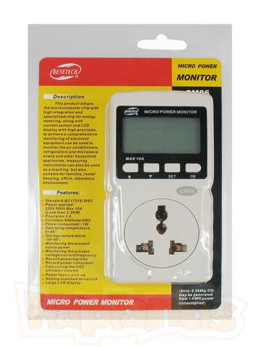 BENETECH GM86 Enerjimetre Watt Güç Ölçer