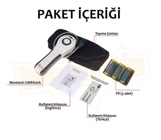 BENETECH GM8800A Gaz Kaçak Tespit Cihazı Dedektör Yanıcı Parlayıcı Patlayıcı - Thumbnail