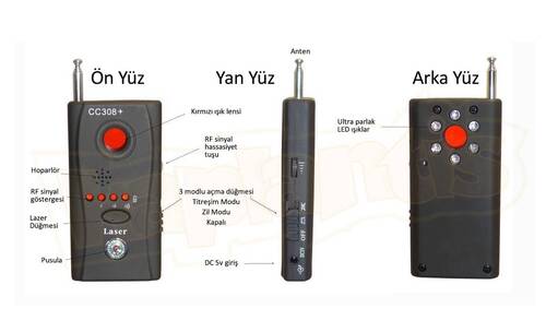 CC308+ Kamera Sinyal Dedektörü Böcek Bulucu