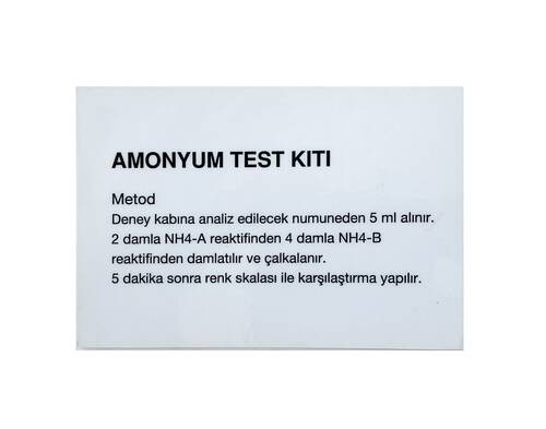 ChemBio Amonyum Test Kiti 0-10 ppm 100 Test Kolorimetrik Ammonium Su Kalite Akvaryum