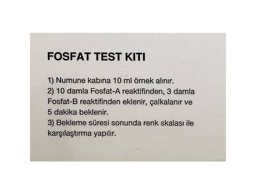 ChemBio Fosfat (Orto) Test Kiti 100 Test (0,5 - 1 - 2,5 - 5 - 10 -30 Ppm)