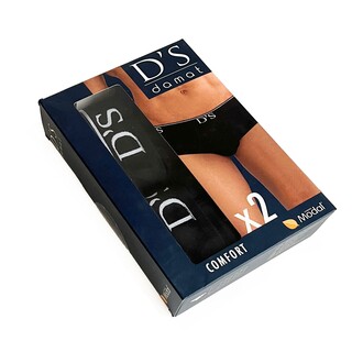 D'S Damat Comfort 2'li Erkek Slip Siyah - Thumbnail