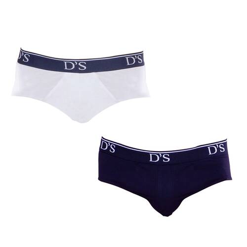 D'S Damat Trendy Sport 2'li Erkek Slip Lacivert-Beyaz Set