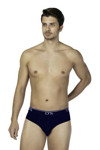 D'S Damat Trendy Sport 2'li Erkek Slip Lacivert-Beyaz Set