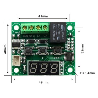 DC 12V Mini Termostat Sıcaklık Kontrol Devresi -50-110C - Thumbnail