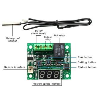 DC 12V Mini Termostat Sıcaklık Kontrol Devresi -50-110C - Thumbnail