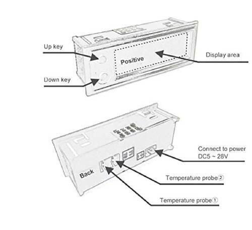 Dijital Termometre Voltmetre ve Saat Komponent Led 22mm