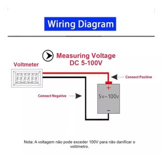 Dijital Voltmetre DC4-100V Kırmızı Araç Karavan Motorsiklet Yat Tekne - Thumbnail