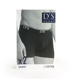 D'S DAMAT Trendy Sport 2'li Boxer Siyah - Thumbnail