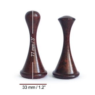 El Yapımı Şimşir Ahşap Soyut Modern Satranç Taşları 77mm - Thumbnail