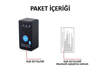 ELM327 On/Off Araç Arıza Tespit Cihazı OBD2 V2.1 - Thumbnail