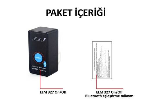 ELM327 On/Off Araç Arıza Tespit Cihazı OBD2 V2.1