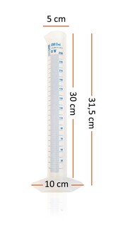 Eurodensimeter 0-100 Alkolmetre ve ISOLAB 250ml Plasitk Mezür Seti - Thumbnail