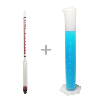 Eurodensimeter - Eurodensimeter 0-100 Alcoholmeter and Arco 250ml Plastic Measure Set