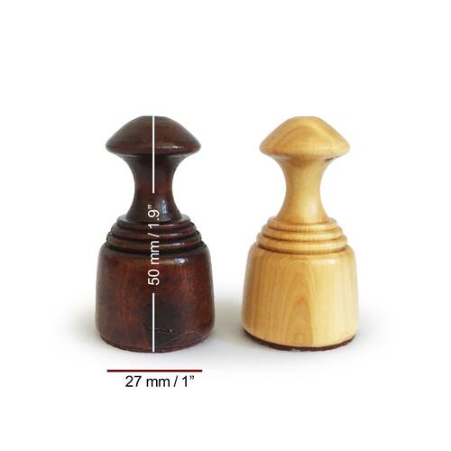 Helena Wood Art El Yapımı Ahşap Dama Takımı 48 cm Kahve-50mm