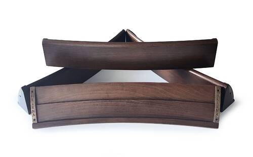 Helena Wood Art Oval El Yapımı Masif Ahşap Okey Takımı Sade