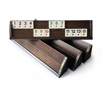 Helena Wood Art - VIP Massive Wood Rummikub Set Handmade, Tile Rummy, Rummy Cube, Okey Game Set