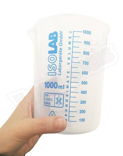 ISOLAB 1000ml Ölçü Kabı Beher Mavi Skala