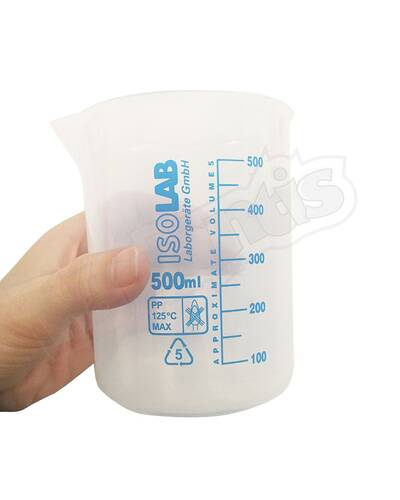 ISOLAB 500ml Ölçü Kabı Beher Mavi Skala