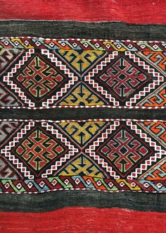 Konya Sumak Kilim Kök Boyalı 135 x 112 cm - Thumbnail