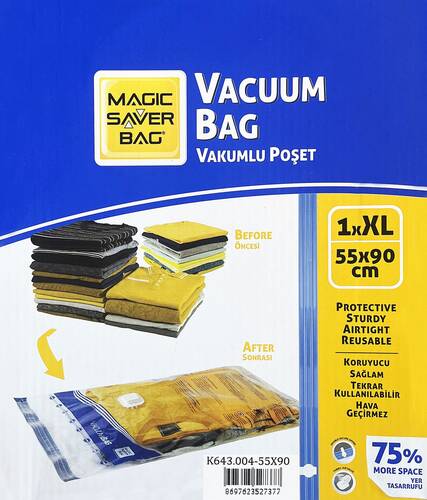 Magic Saver Bag Vakumlu Hurç Torba Naylon Poşet