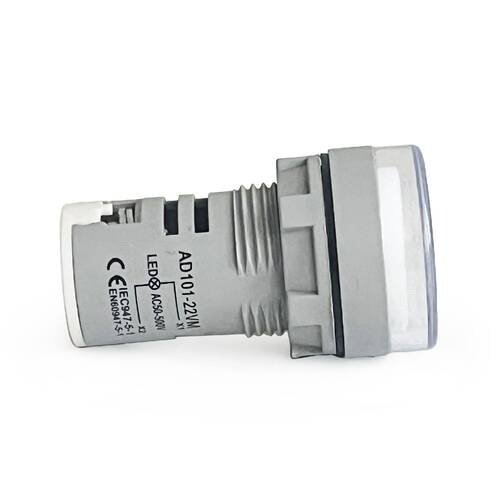 Mini Dijital Voltmetre 22MM AC 60-500V LED Beyaz Işık