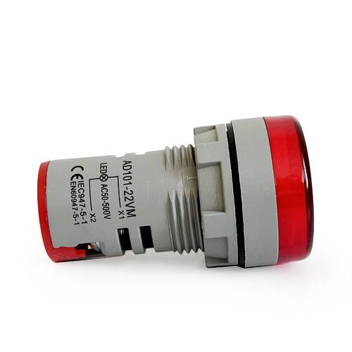 Mini Dijital Voltmetre 22MM AC 60-500V LED Kırmızı Işık