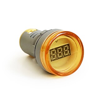 AEK-Tech - Mini Dijital Voltmetre 22MM AC 60-500V LED Sarı Işık