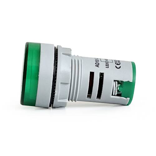 Mini Dijital Voltmetre 22MM AC 60-500V LED Yeşil Işık