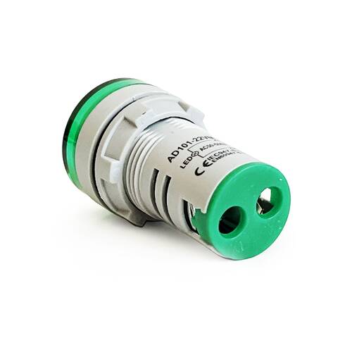 Mini Dijital Voltmetre 22MM AC 60-500V LED Yeşil Işık