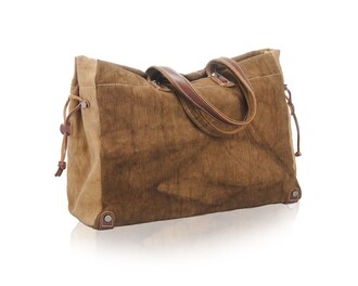 Muchuan - Muchuan Tie-Dye Canvas Messenger Bag Brown