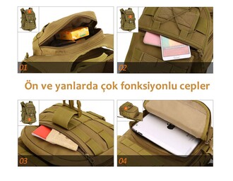 Protector Plus 40L Molle Taktik Çanta (Haki) - Thumbnail