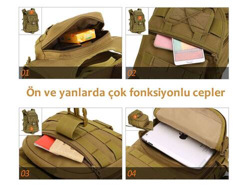 Protector Plus 40L Molle Taktik Çanta (Haki)